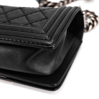 Chanel Quilted Calfskin Small Boy Black