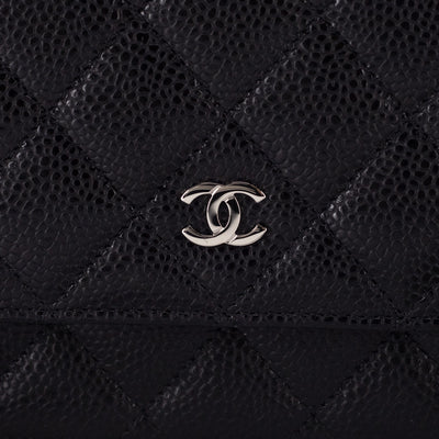 Chanel Quilted Wallet On Chains WOC Black