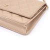 Chanel Quilted Lambskin WOC Wallet On Chain Beige