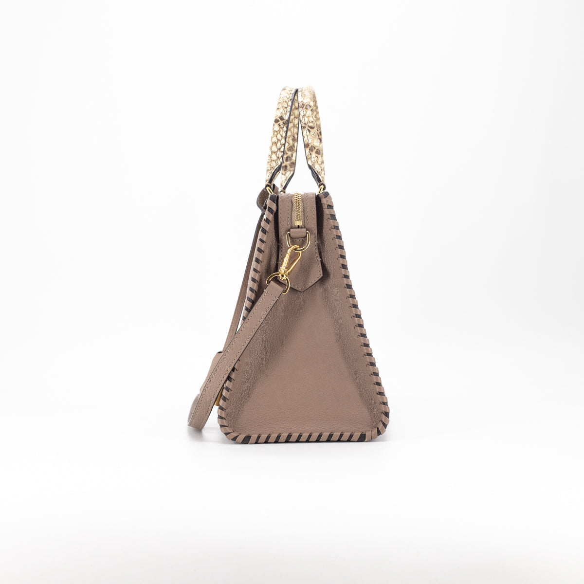 Louis Vuitton Very Zipped Python Bag Light Brown - THE PURSE AFFAIR