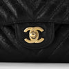Chanel Chevron Medium/Large Classic Flap Charcoal