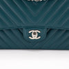 Chanel Chevron Medium/Large Classic Flap Green