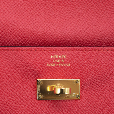 Hermes Kelly Classic Wallet Rouge Tomate - A Stamp