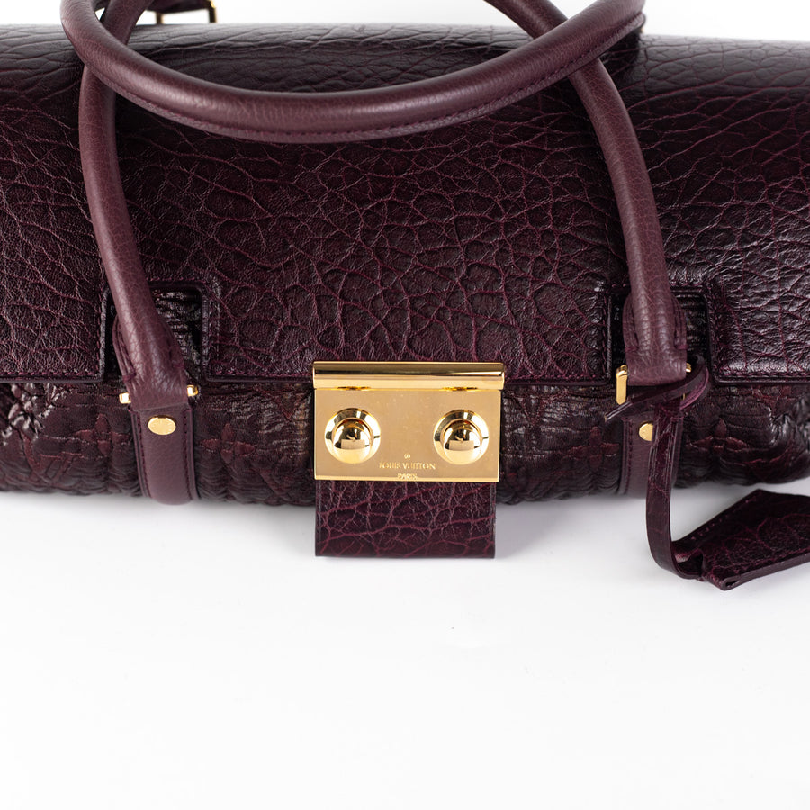 Louis Vuitton Seasonal Tubular Bag Burgundy Croc Embossed