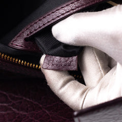Louis Vuitton Seasonal Tubular Bag Burgundy Croc Embossed