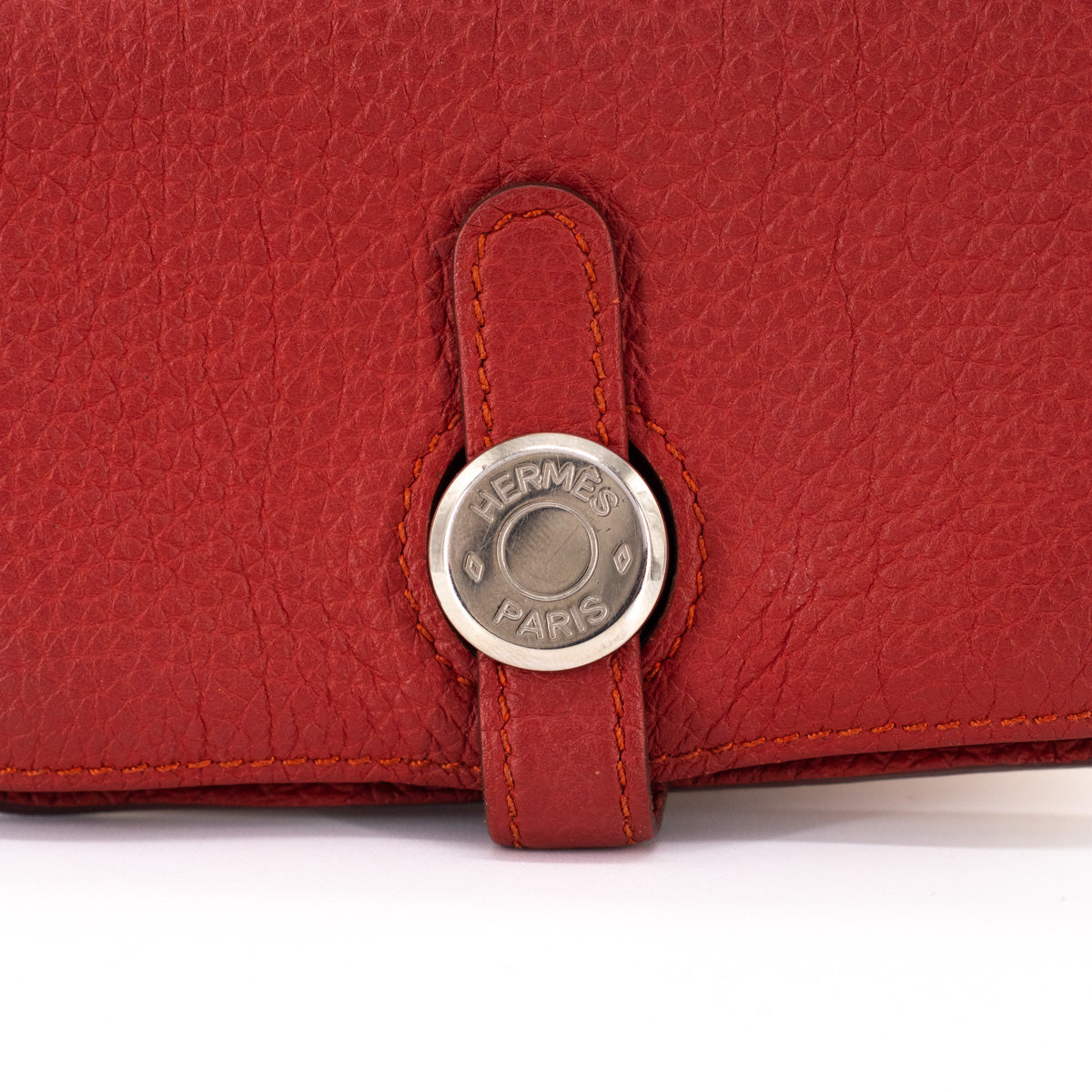 Hermes Dogon Compact Wallet Red - T Stamp - THE PURSE AFFAIR