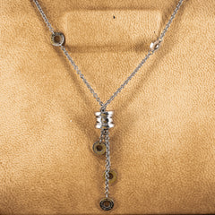 Bulgari 18k White Gold Bzero1 Charm Necklace