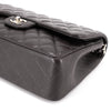 Chanel Quilted Caviar Jumbo Double Flap Classic Grey