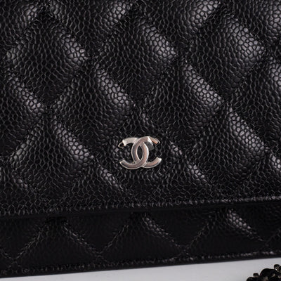 Chanel Quilted Caviar WOC Wallet on Chain Black (2021 without serial code sticker)