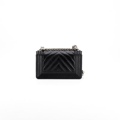 Chanel Quilted Caviar Small Boy Black