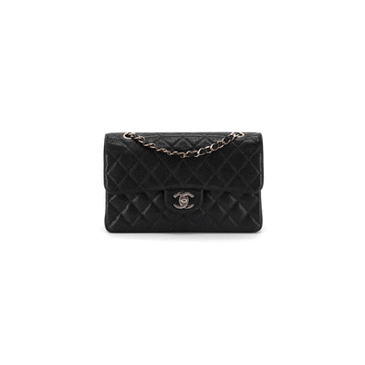Chanel Small Vintage Quilted Classic Flap Caviar Black