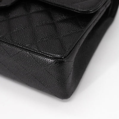 Chanel Small Vintage Quilted Classic Flap Caviar Black