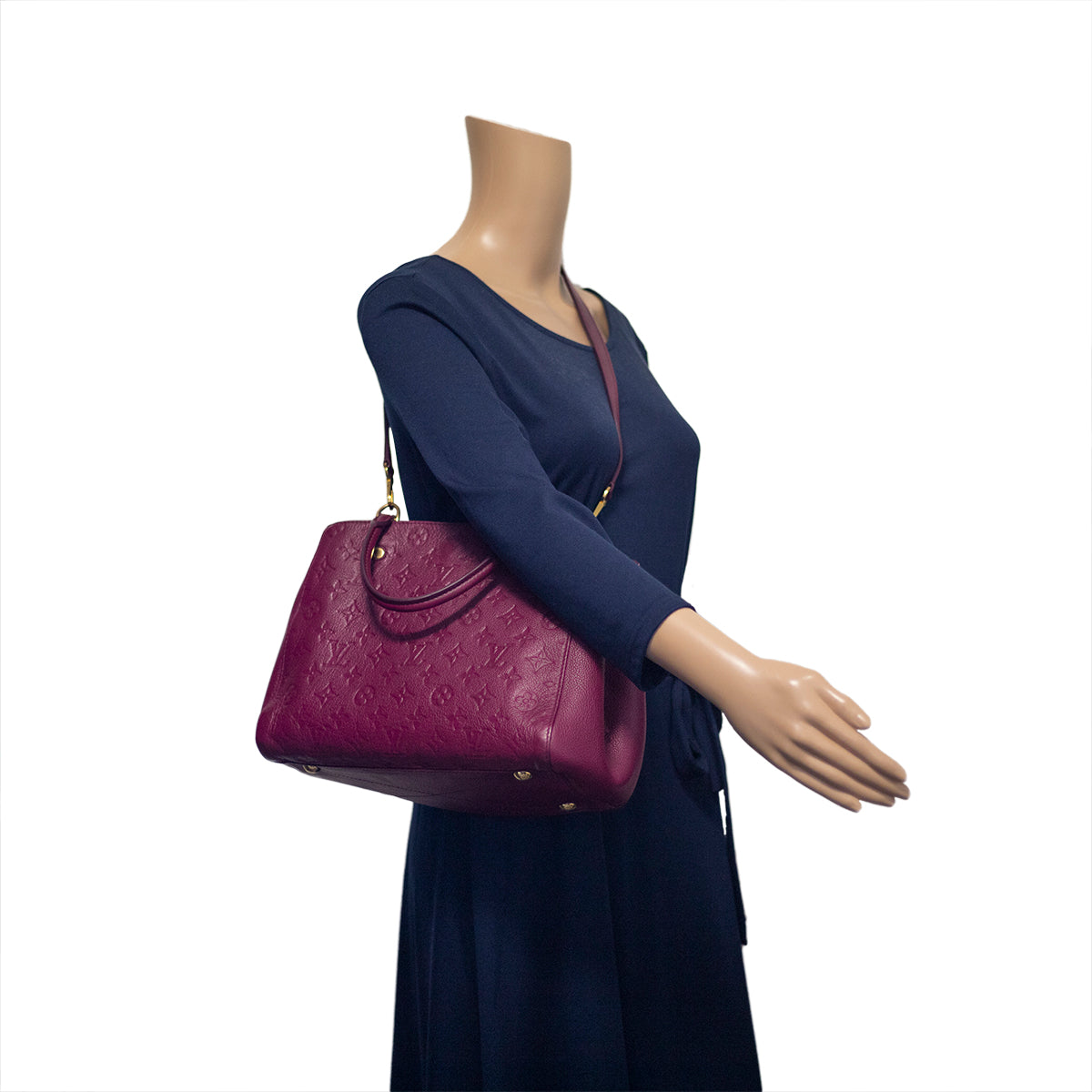 Montaigne MM, Used & Preloved Louis Vuitton Handbag, LXR USA, Purple
