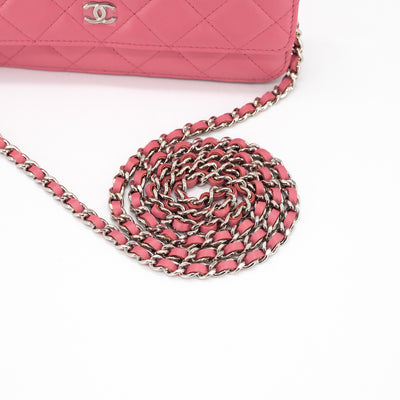 Chanel Quilted WOC Wallet On Chain Pink