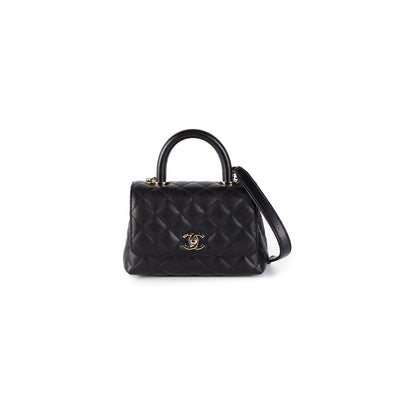 Chanel Extra Mini Coco Handle Black GHW (2021 metal tag without date code sticker or auth card)