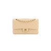 Chanel Quilted Caviar Medium/Large Classic Flap Claire Beige