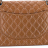 Chanel Quilted Caviar Maxi Classic Double Flap Tan