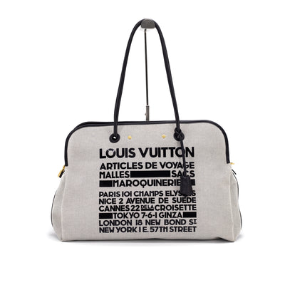 Louis Vuitton Articles De Voyage Malle Canvas Handbag Grey - THE