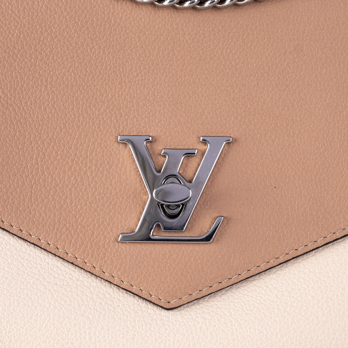 Louis Vuitton MyLockme Satchel Chain Bag Nude/Cream - THE PURSE AFFAIR