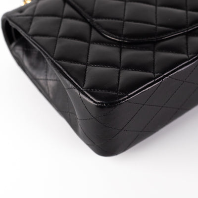 Chanel Quilted Lambskin Medium/Large Classic Flap Bag Black