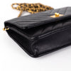 Chanel Chevron Calfskin WOC Wallet on Chain Black