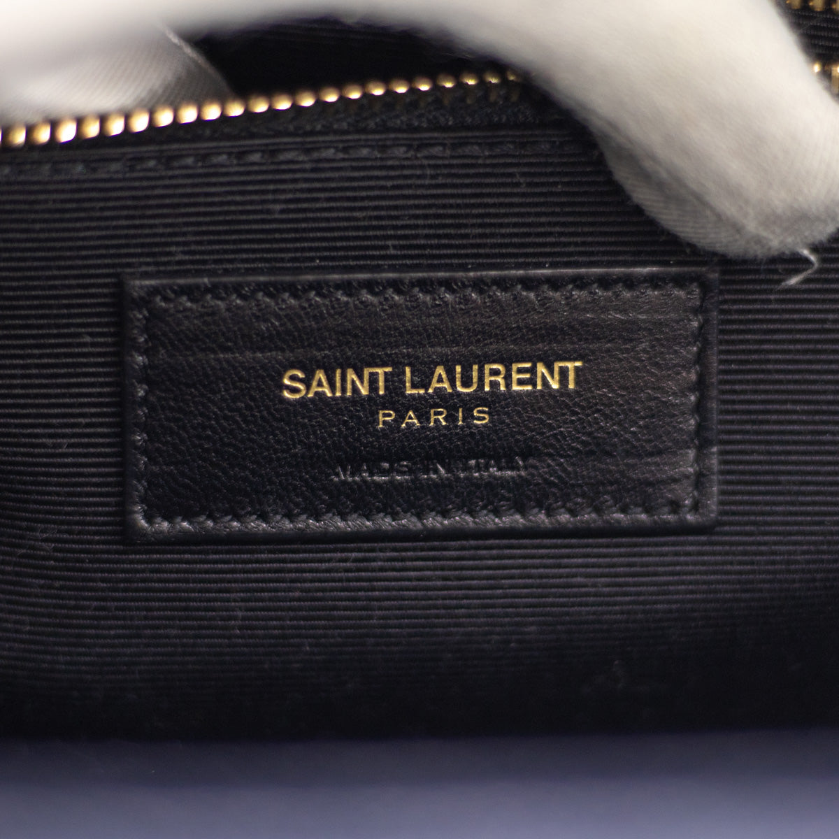 Saint Laurent Envelope Bag Large Navy - THE PURSE AFFAIR