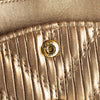 Chanel Chevron Stitched Pleated Classic Double Flap Gold