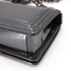Chanel Patent Small Boy Grey