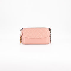 Chanel Quilted Calfskin Gabrielle Clutch On Chain Light Pink