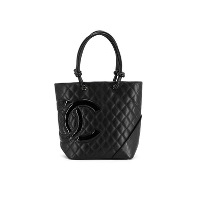 Chanel CC Quilted Calfskin Tote Black