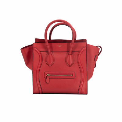 Celine Luggage Mini Red