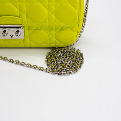 Dior Leather Wallet on Chain Lime Green