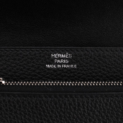 Hermes Compact Dogon Wallet Black