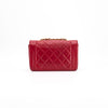 Chanel Small Red Diana Flap 24k Gold