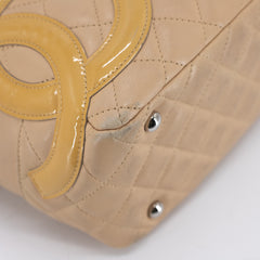 Chanel Quilted Calfskin Top handle Bag Beige