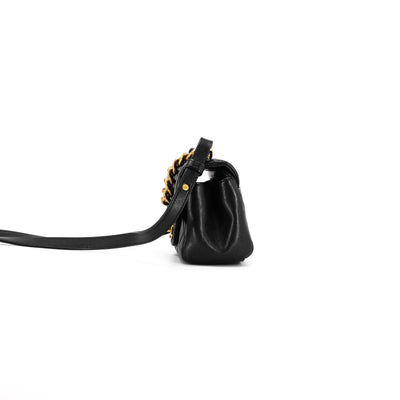 Chanel mini trapezio cross body bag black