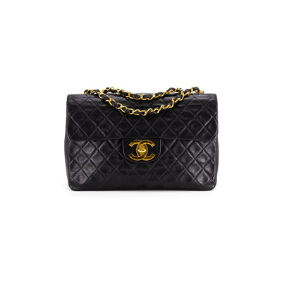 CHANEL Quilted Vintage CC Maxi/Jumbo XL Black