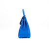 hermes blue hand bag - side