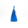 hermes blue hand bag - side