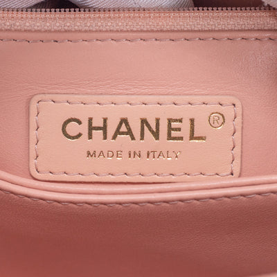 Chanel Quilted Caviar Coco Handle Mini Peachy Pink