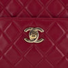 Chanel Quilted Lambskin Bucket Bag Red