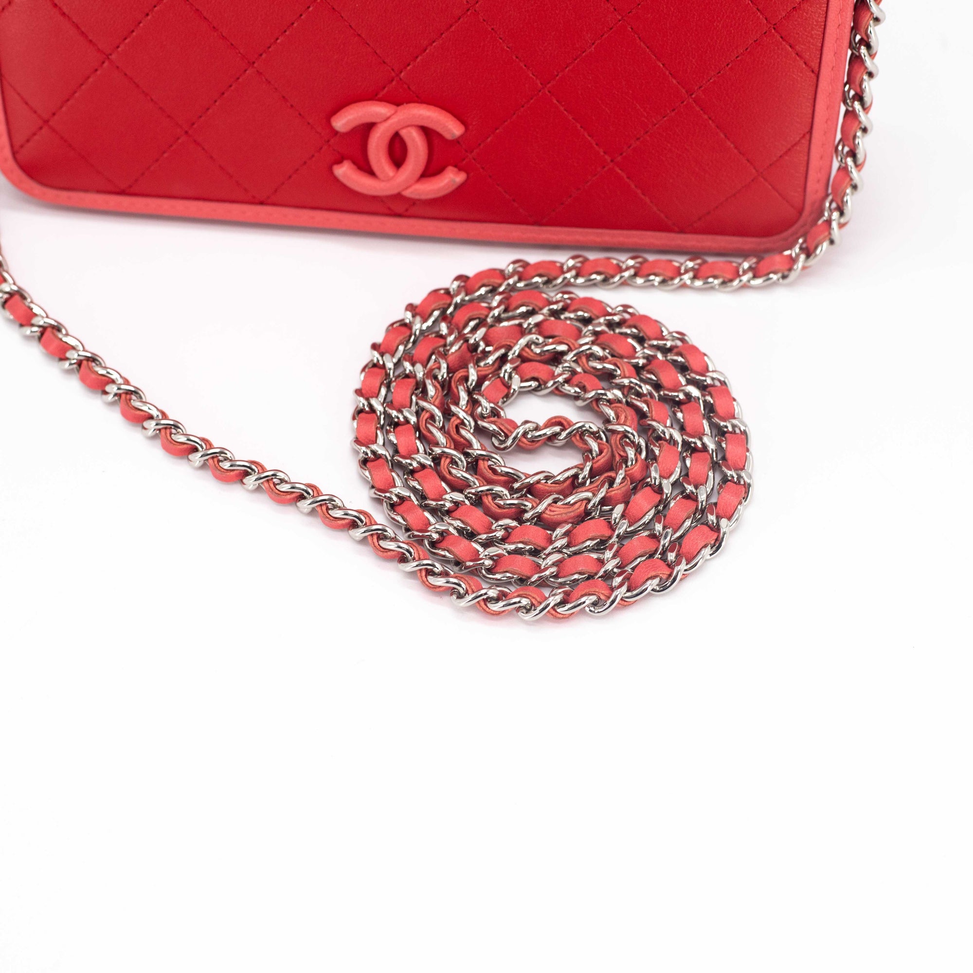 Túi Nữ Chanel Wallet On Chain Grained Metal Red AP3127B09846NL295   LUXITY