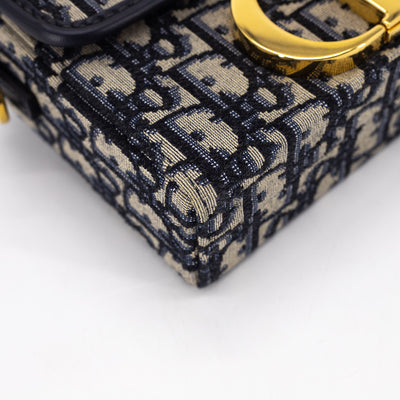 Christian Dior Montaigne 30 Box Blue Oblique Bag - THE PURSE AFFAIR