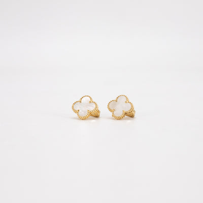 Van Cleef & Arpels  Mother of Pearl Yellow Gold Earrings