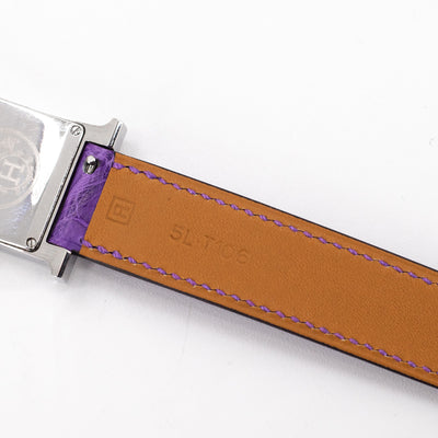 Hermes H Watch Purple + 2 colour straps