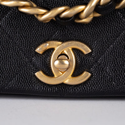 Chanel Quilted Caviar Seasonal Flap Bag Black