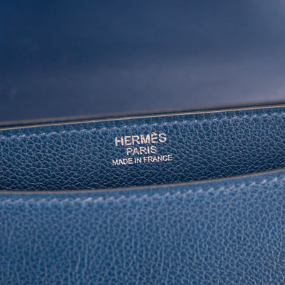 Hermes 2002 Veau Evercolor Deep Blue - Y Stamp