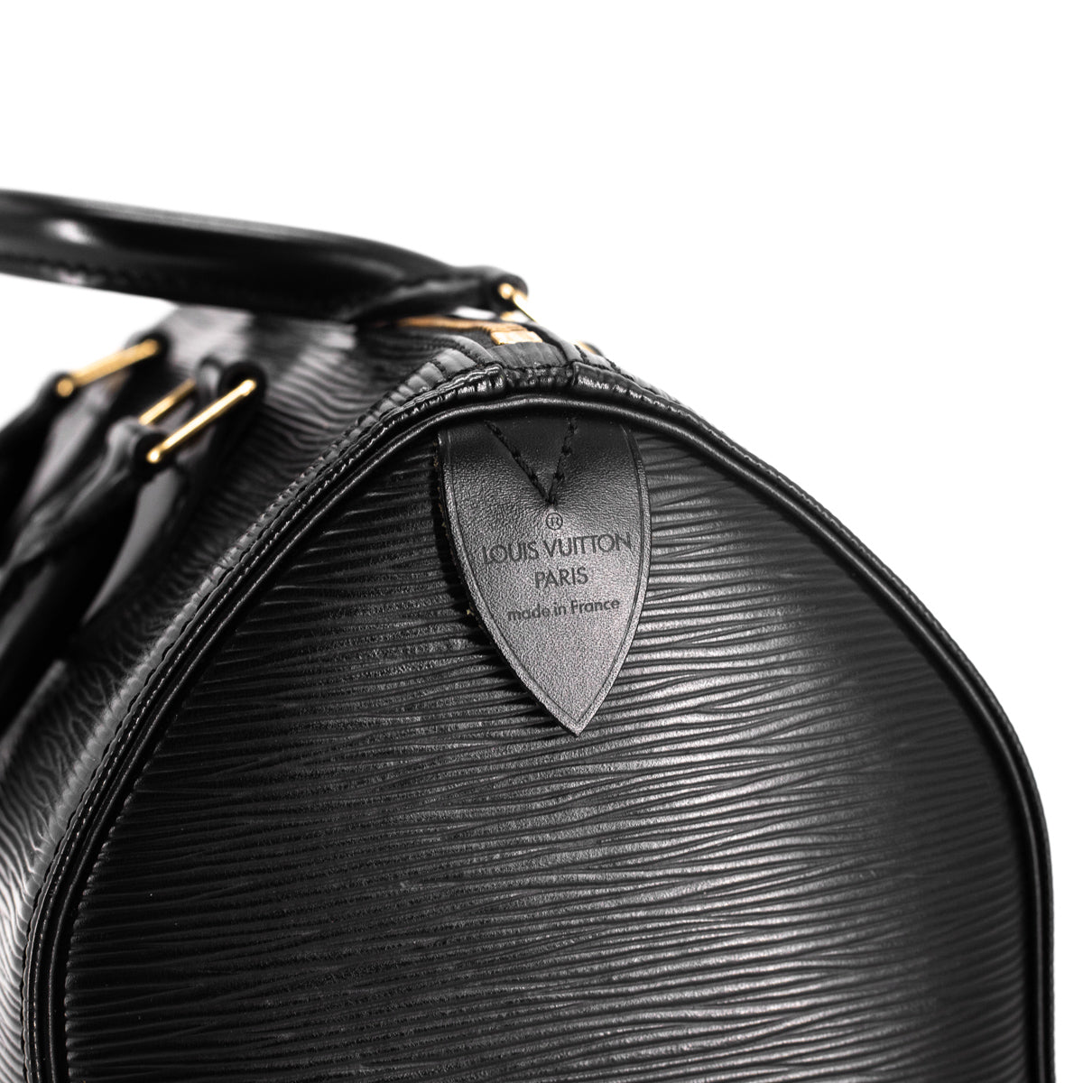 LOUIS VUITTON Black Epi Leather Speedy 25 Satchel Handbag