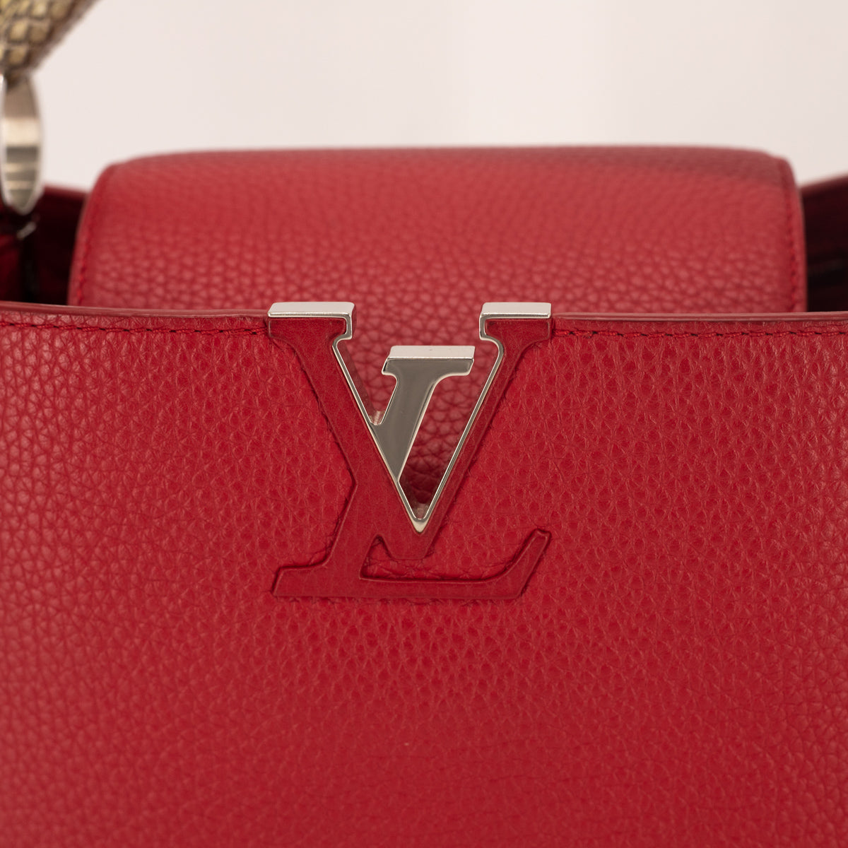Louis Vuitton Capucines PM Red Python Handle - THE PURSE AFFAIR