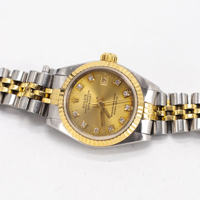 Rolex Oyster Perpetual Datejust Two Tone Diamond 26mm